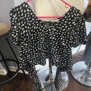 Lush Open Back Blouse